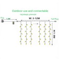 Christmas Garland 3-12M Blinking Fairy Lights Indoor Outdoor LED Icicle Curtain Lights Holiday Lighting Home Wedding Decoration