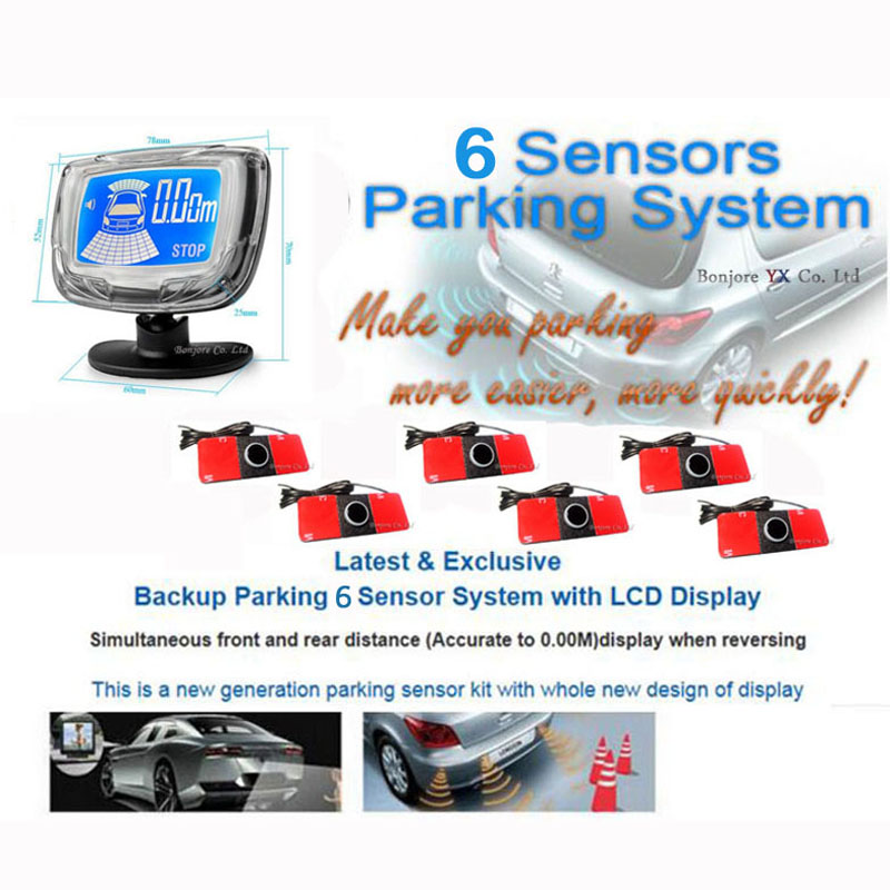 Koorinwoo Original 13MM Flate Car Parking Sensor 16.5MM Drill Hole Kit Buzzer 4/6/8 Sensors Reverse Probe Alert Indicator System
