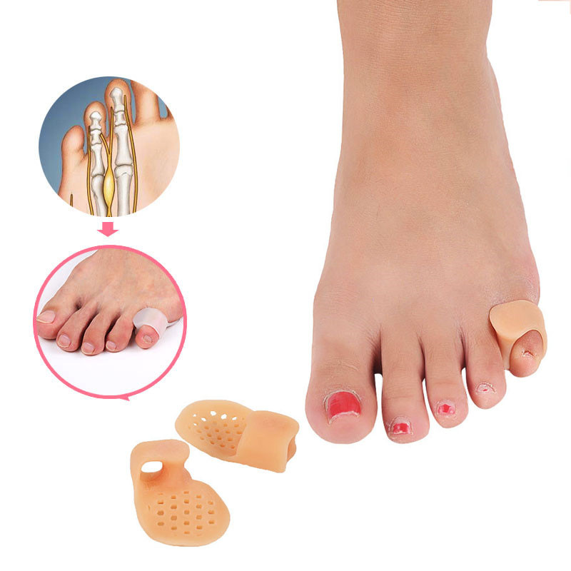 1 Pair Hot Sale Resuable Silicone Foot Finger Toe Separator Little Toe Thumb Valgus Protector Bunion Adjuster Guard Feet Care