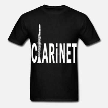 Men Short sleeve tshirt Clarinet White Text Clarinet T Shirt Women t-shirt