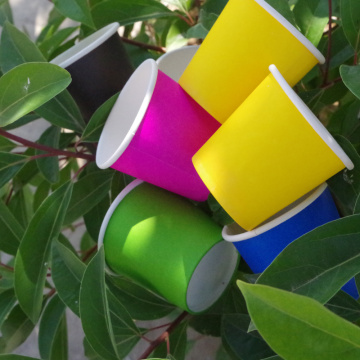 4oz Color Small Paper Cup Tasting Cup Espresso Cup Pure Color 100 Disposable paper Cups