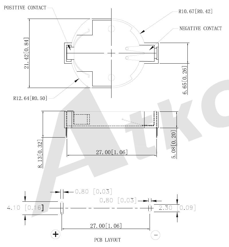 CR2032 Coin Cell Holder 