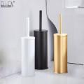 ELLEN Toilet Brush Holder Bathroom Cleaning Set Flooring Stand Black Bathroom Storage and Organization ML117