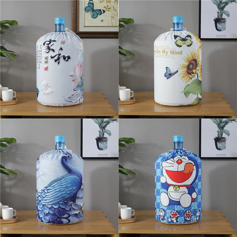 SRYSJS Printed Cloth Art Drinking Fountains Barrels Water Dispenser Dust Cover Cartoon Animal Household Protector Cover