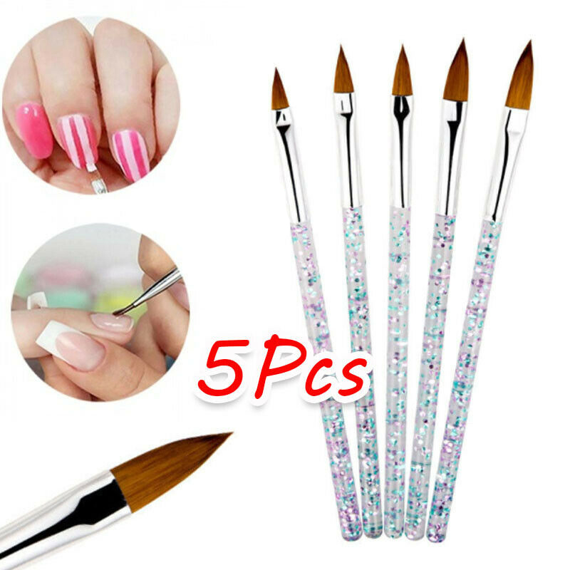 5PCS Nail Crystal Pen Manicure brush Carved Pen Sequin Rod Nail Brush Set
