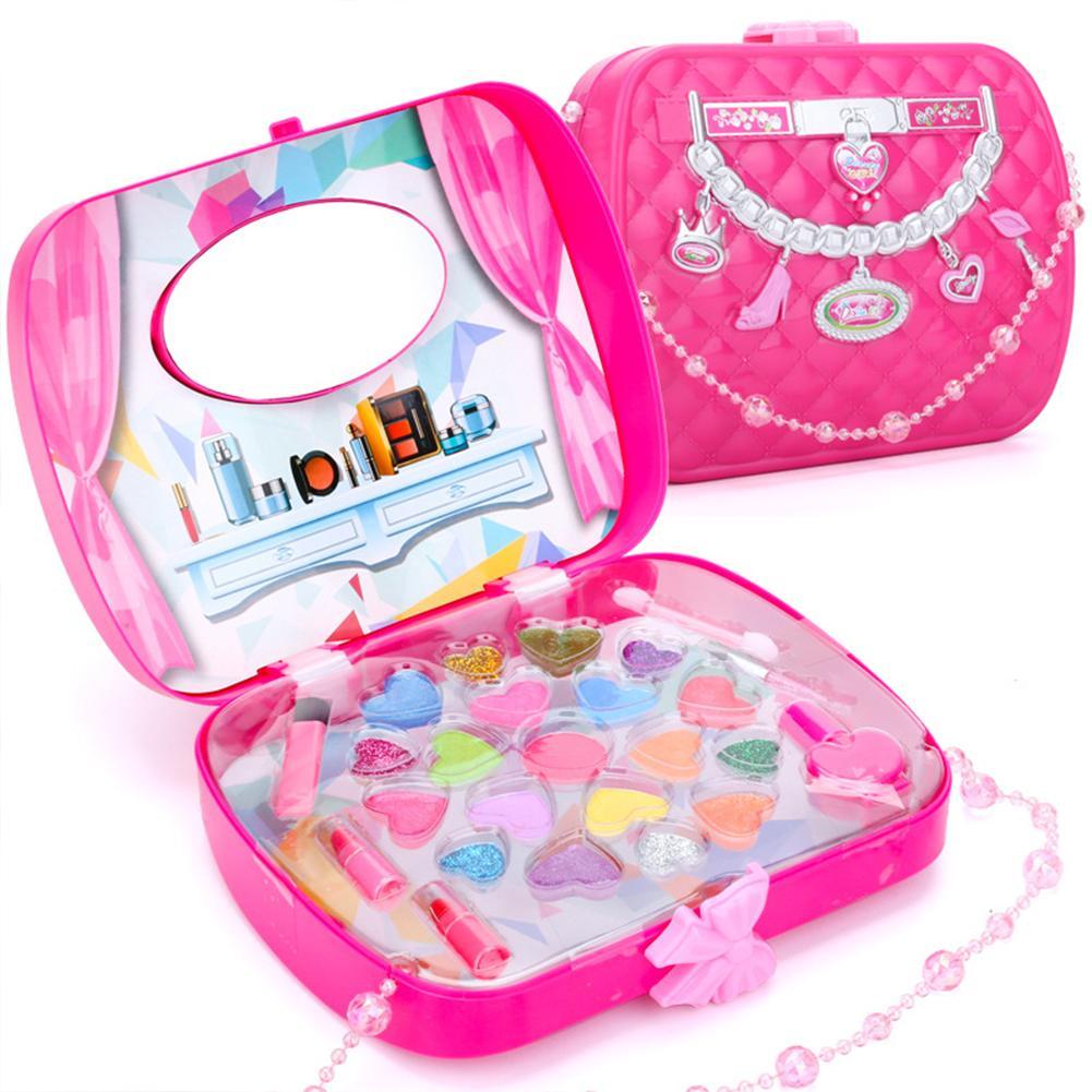 Children Pretend Play Beauty Makeup Box Kid Make Up Toys Safe Non-toxic Girl Simulation Toy Gift For Children 7-12 Old