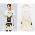 1 Pcs Cotton Linen BullDog Dog Print Kitchen Aprons Unisex Dinner Party Cooking Bib Funny Pinafore Cleaning Apron