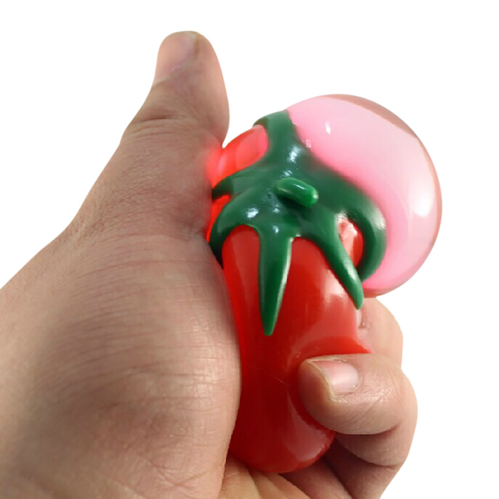 Stress Relief Toys Novelty Toy Anti Stress Ball Fun Splat Egg Venting Simulation Fruit Food Tomato Shaped Tomato Water Ball Toys