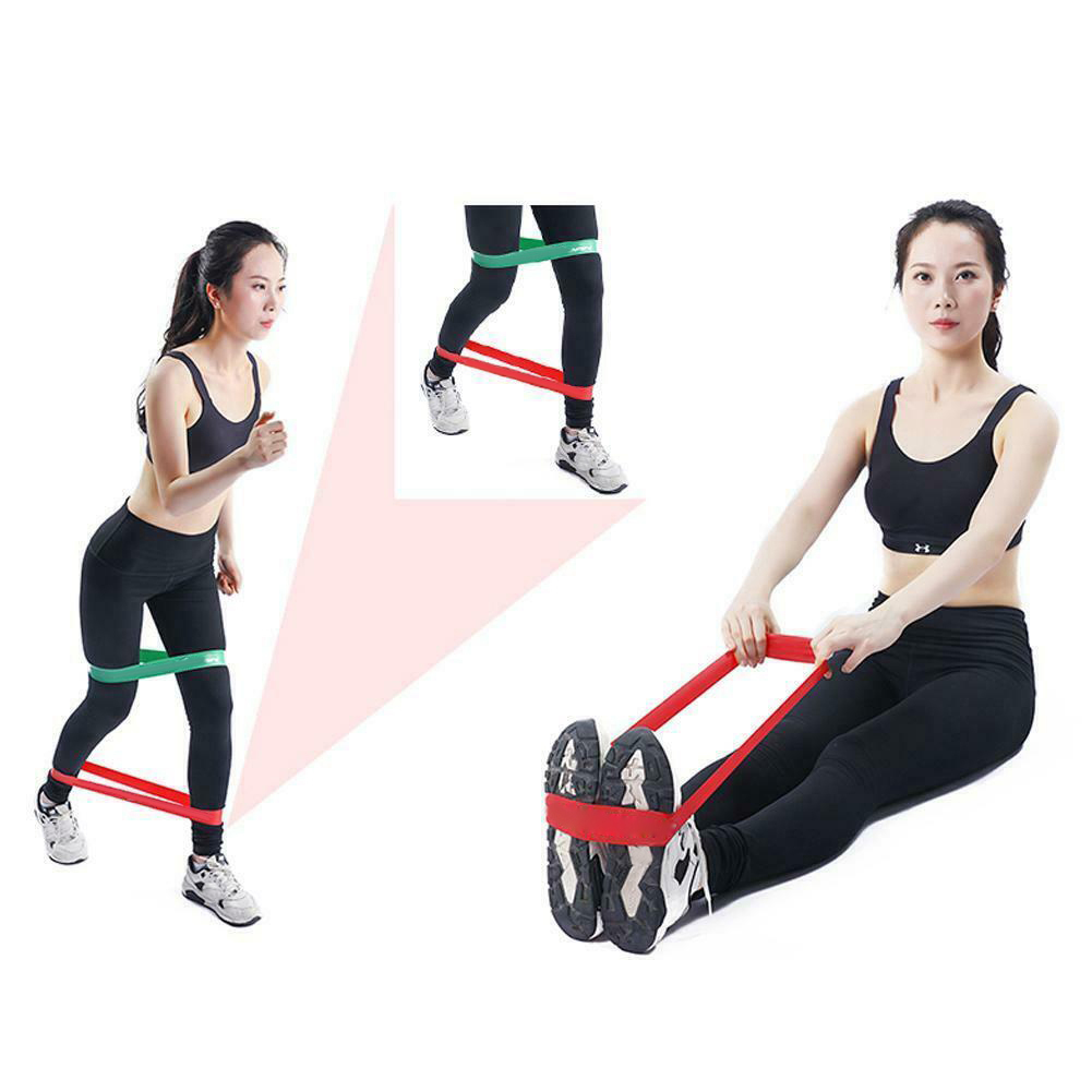 6Pcs/Set Resistance Bands Power Heavy Strength Gym Exercise Fitness Yoga Squat Hip Belt