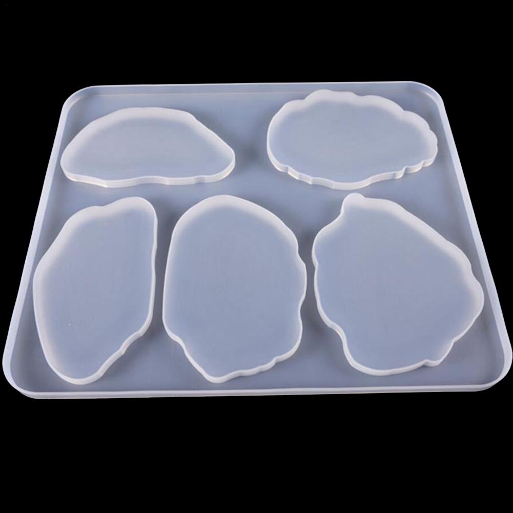 Silicone Mold Resin Molds Irregular Coasters Pendant Mold For Jewelry Making DIY Craft Safe Flexible Completely Transparent