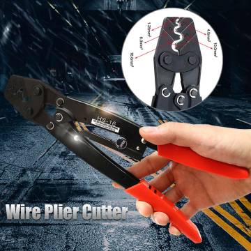 HS-16 Crimping Pliers Cable Lug Crimper Tool Bare Terminal Wire Plier Cutter 1.25-16 Square Millimeter Cutters Cutting Hand Tool