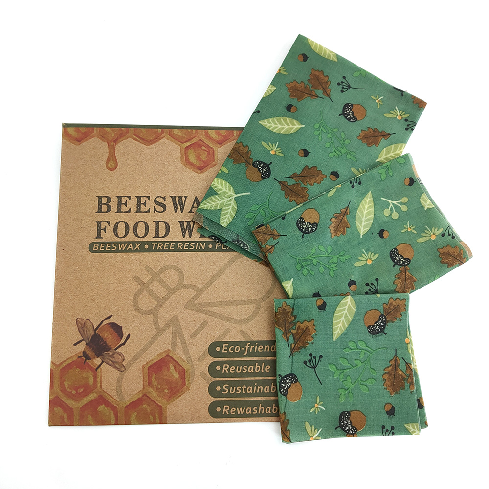 Zero Waste Beeswax Wrap Eco-Friendly Sustainable Organic Reusable Fresh-Keeping Food Wraps Foods Fruit Beeswax Wrap