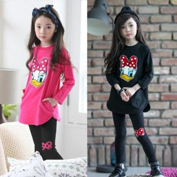 Girls Clothing Sets Cotton minnie T shirt full sleeve dress + Leggings pants Baby Kids Sportswear Suit 2-8 yrs Children Clothes