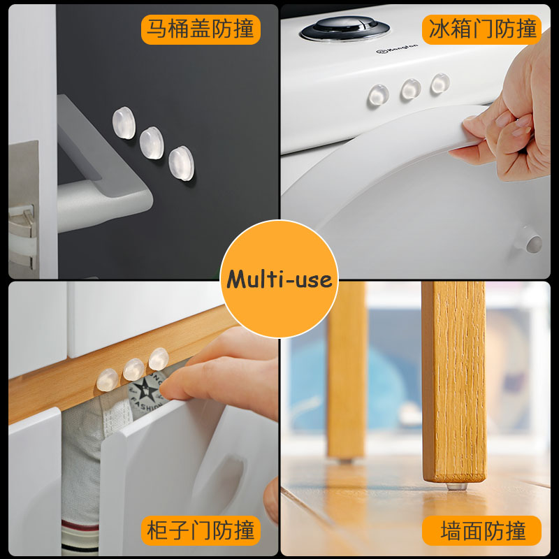 100PCS Self Adhesive Silicone Rubber Damper Cabinet Bumpers Furniture Pads Cushion Door Stopper Prevent Noisy