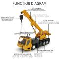 LeadingStar 1:24 10CH Simulation Crane Excavator Wireless RC engineering Lighting Truck Chargeable RC Vehicles Cars Toys