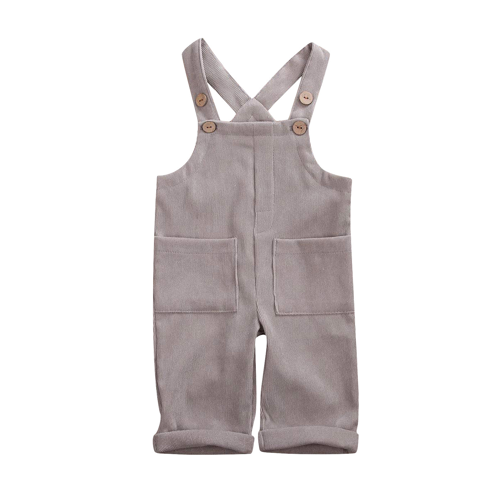 2020 Vintage Corduroy Overalls 0-5Y Toddler Baby Boys Girls Solid Suspender Bib Pants Spring New Kids Pocket Trousers