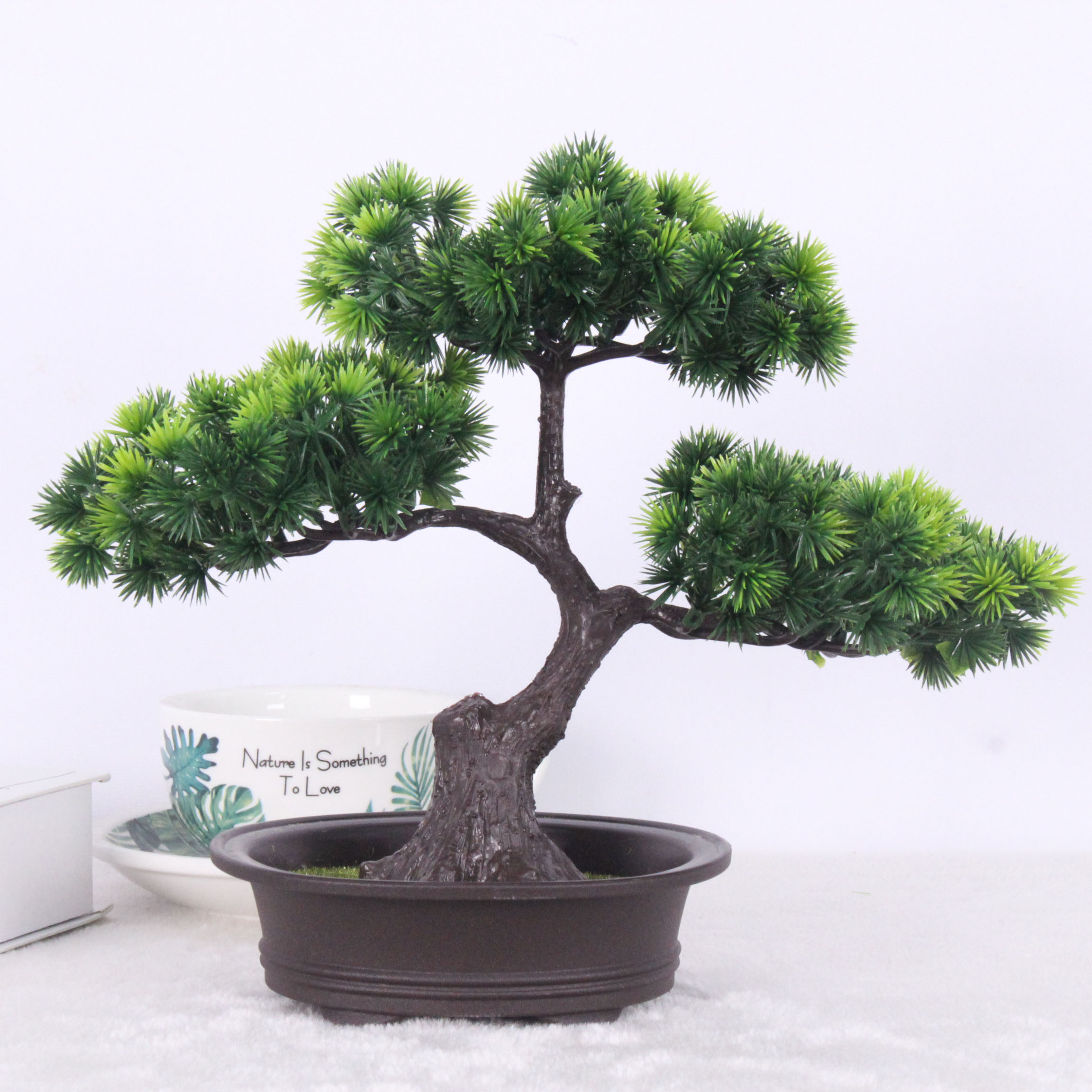 Simulation bonsai ornaments fake tree potted large welcoming pine plastic fake potted plants simulation pine indoor decoration