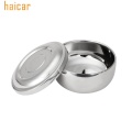 HAICAR Love Beauty Female Fashion Stainless Steel Double Layer Shaving Mug Lid Bowl Cup For Shave Brush Drop Shipping 170207