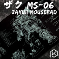 Mechanical keyboard Mousepad zaku II ms-06 900 400 4 mm non Stitched Edges Soft/Rubber High quality