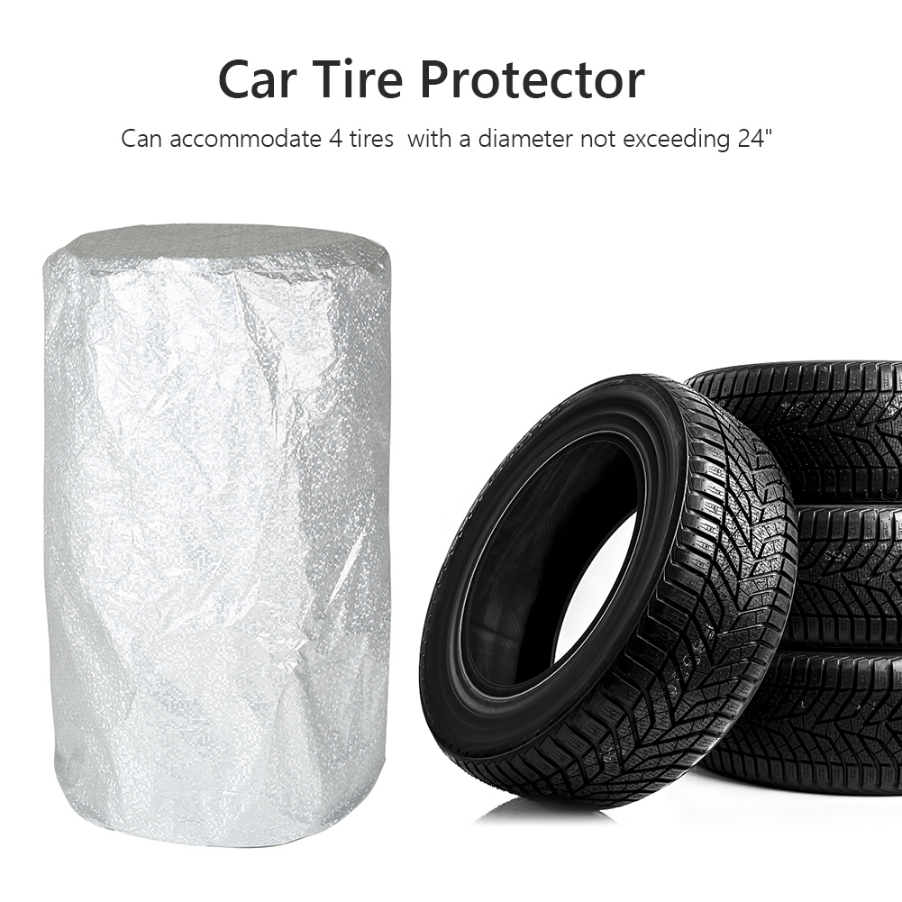 Polyester Car Tire Storage Bag Spare Case Dustproof Four Season Tyre Protective Cover with String Base for 24 inch Tires