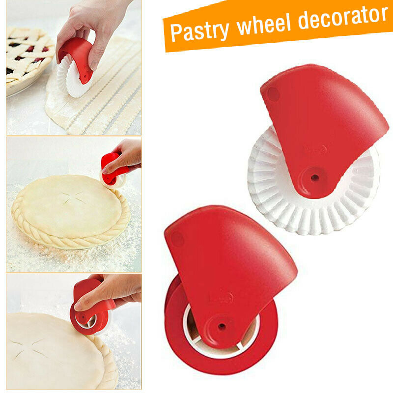 Kitchen DIY Pizza Pastry Lattice Cutter Pastry Pie Decor Cutter Plastic Wheel Roller For Pizza Pastry Pie Crust Baking Tools