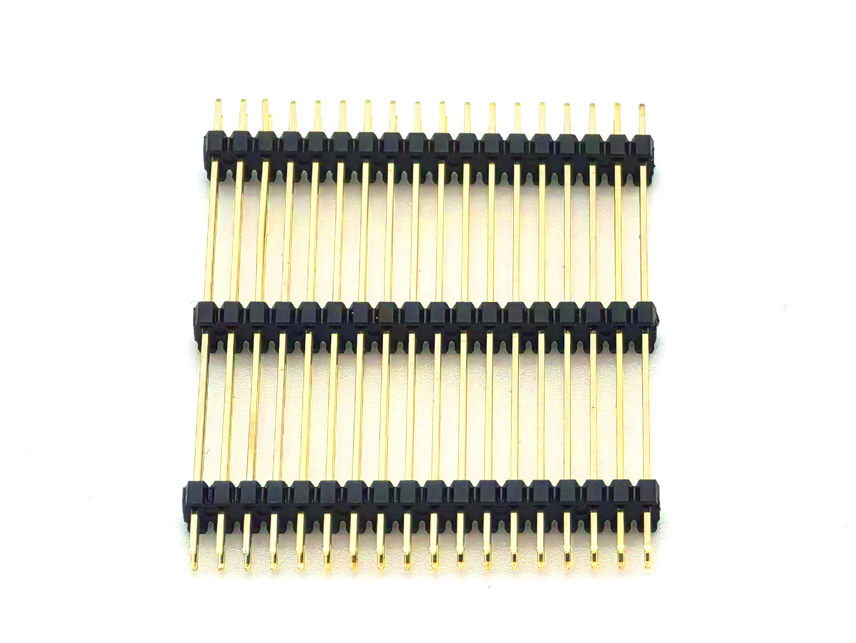 2.0mm Pitch Pin Header Connector Dual Row Straight Three-layer Plastic SQ0.5mm H:6.0mm 2*18P