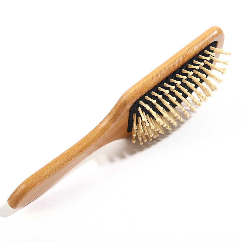 Natural Wood Colour Bamboo Comb Straight Hair Curly Hair Air Bag Massage Household Comb For Kids Baby Care Girl Hair Brush