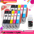 Compatible for Canon CLI 551 PGI 550 Ink Cartridges for Pixma iP7250 iX6850 MG5550 MG5650 MG6450 MG6650 MX725 MX925