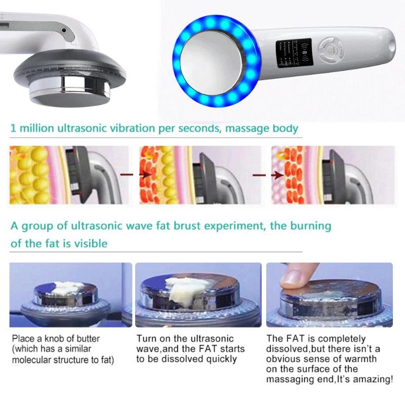 6 In 1 RF Ultrasonic Cavitation Radio Frequency EMS Body Slimming Massager Anti Cellulite Massage Fat Burner Weight Loss in Care