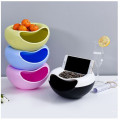 Creative Plastic Bowl Shape Storage Case Home Deaktop Nuts Melon Seeds Dry Fruits Snack Storage Box Phone Holder Decoration Gift