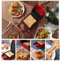 Multifunctional Electric Breakfast Maker Cake Egg Waffle Sandwich Maker Machine Bread Toaster with Two Non-Stick Ovenwares