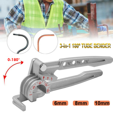 Three-in-one 180 Degree 6mm / 8mm / 10mm Pipe Tube Bender / Copper Tube / Air Conditioning Tube Manual Elbow Tool
