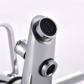 Silver Bathroom Shower Faucets Bathtub Faucet Mixer Tap Body Brass Tap Wall Mounted
