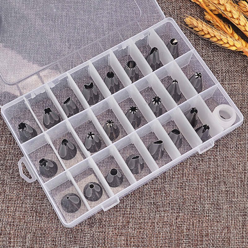 40Pcs Pastry Nozzles Cake Decorating Tools Bakeware Home Cake Shop Cream Nozzles Confectionery Decorations Set For Baking