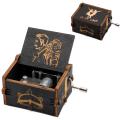 24 Style Antique Carved Music Box Godfather Music Box Sailor Moon Wooden Hand-Cranked Theme Music Caixia Music Box