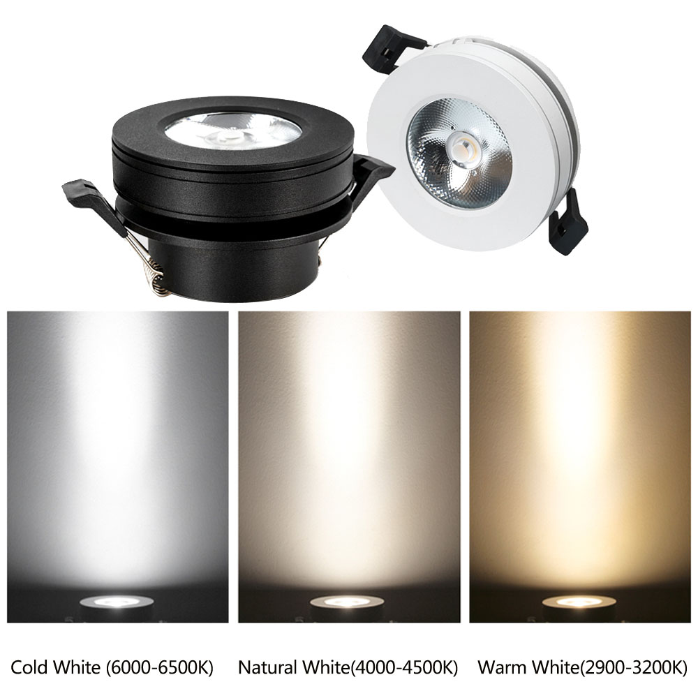 LED downlight 5W 7W 10W 12W Foldable dimmable Recessed rotatable built in COB Spot light Surface mount Downlight 110V 220V