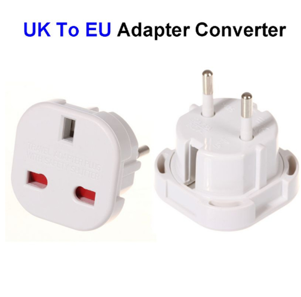 European Germany French To UK Singapore Hong Kong AC 2 Pin Power Adapter Travel Plug Converter Connector Wall Socket