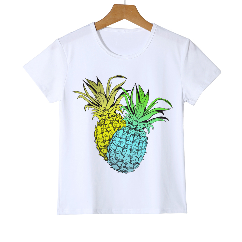Top Quality Ananas Short Sleeve Pineapple Printed Boy/Girl T Shirt Kids Casual O-Neck Summer Children's Tees Shirt Z29-6