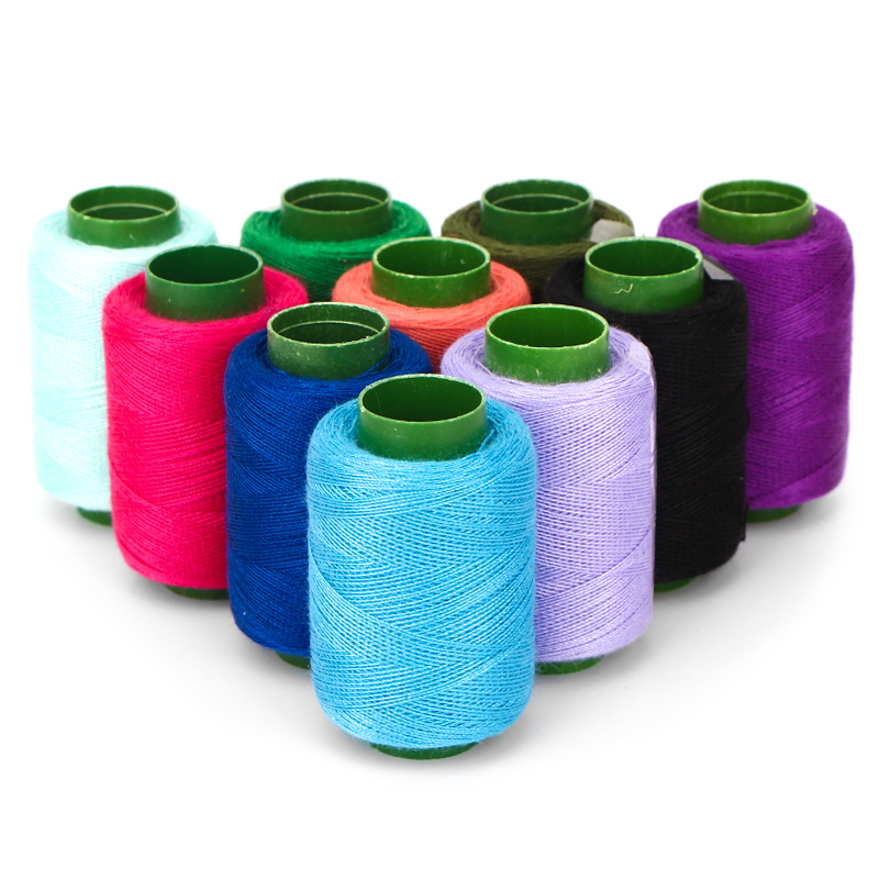 300M/Roll High Tenacity Cotton Machine Embroidery Sewing Threads Hand Sewing Thread Craft Patch Steering-wheel Sewing Supplies