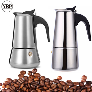 YRP Mocha Coffee Maker Moka Pot Stainless Steel Filter Espresso Cafetiere Italian Coffee Maker Percolator Tool 100/200/300/450ML