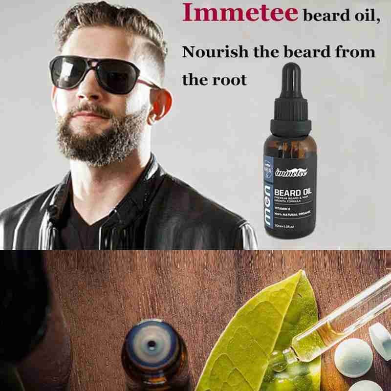 30ml Men's Special Natural Organic Beard Oil Hair Loss Products Men Beard Nourishing Enhancer Softening Beard Care Solution