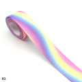 3 yards 10-75mm Gradient Rainbow Grosgrain Ribbon for Wedding Home Decor DIY Gift Wrapping Party Handmade Accessories