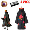 3 PICS Naruto Costume Akatsuki Cloak Cosplay Sasuke Uchiha Cape Cosplay Itachi Clothing costume Akatsuki ALL MEMBERS 11SETS