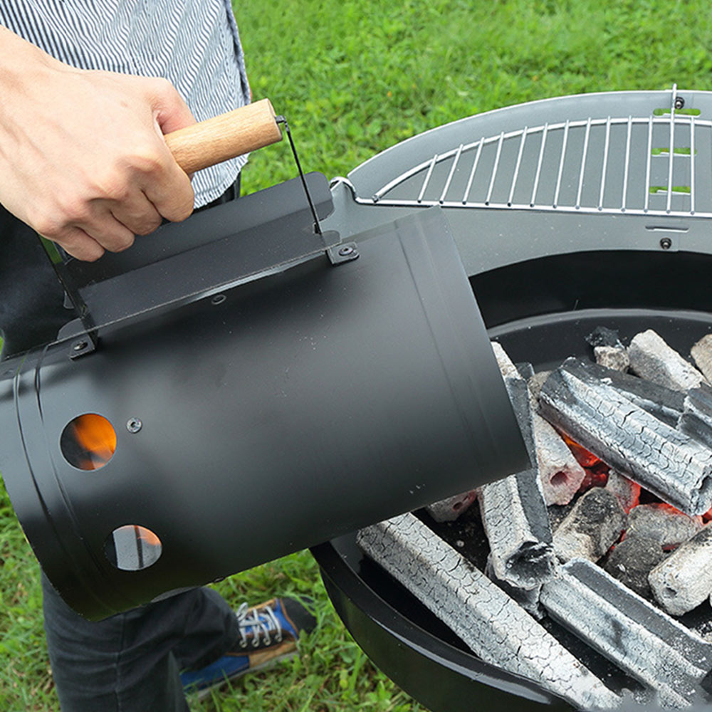 New Fast Charcoal Ignition Barrel Carbons Stove Outdoor Barbecue Fire Starters Bucket Heat Insulation Board Stainless Steel Wood