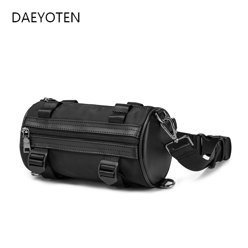 DAEYOTEN 2020 New Cylinder Bag Korean Style Shoulder Bags for Men Casual Messenger Bag Male Street Fashion Bucket Bags ZM0824