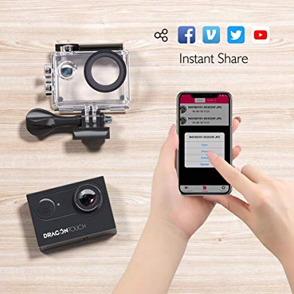 AKASO DragonTouch 4K EIS Action Camera 16MP Vision 4 Support External Mic Underwater Camera Remote Control WiFi Sports Camera