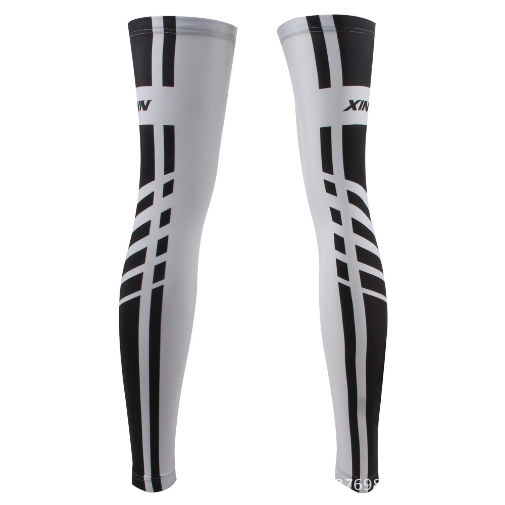 Black-White XINTOWN Women Men Bike Bicycle Cycling Leg Warmers Running Sleeve Sun UV Protection Guard Knee S-3XL CC4230