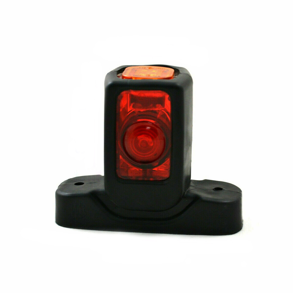 2Pcs 4 LED Red White Amber Side Marker Light Lamp for Car Truck Trailer Lorry Caravan Van Outline Marker Side Lights 12V 24V