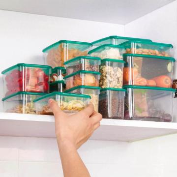 17pcs/set Kitchen Microwave Oven Refrigerator Seal Food Storage Box Container Clear Plastic Container Storage