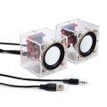 Mini 3W Speaker Box DIY Kit With Transparent Shell Computer Audio Electronic Components Dropshipping